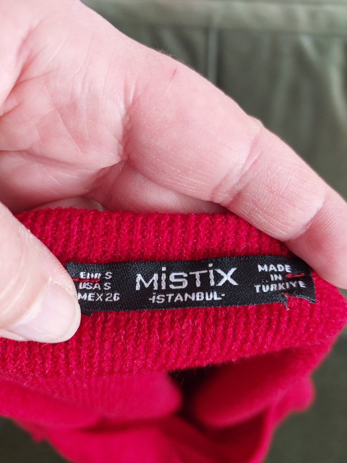 Kadın Kırmızı Kayık Yaka Sweatshirt - Görsel 2