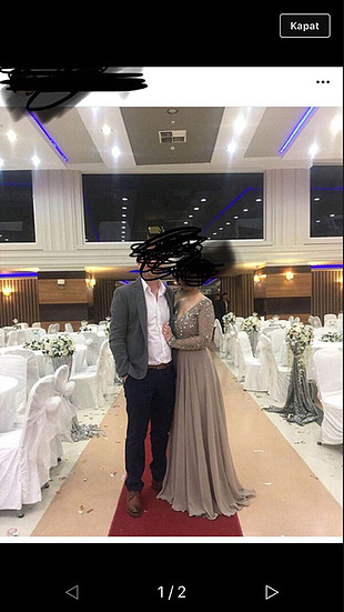 Aysira Abiye taşlı tül elbise