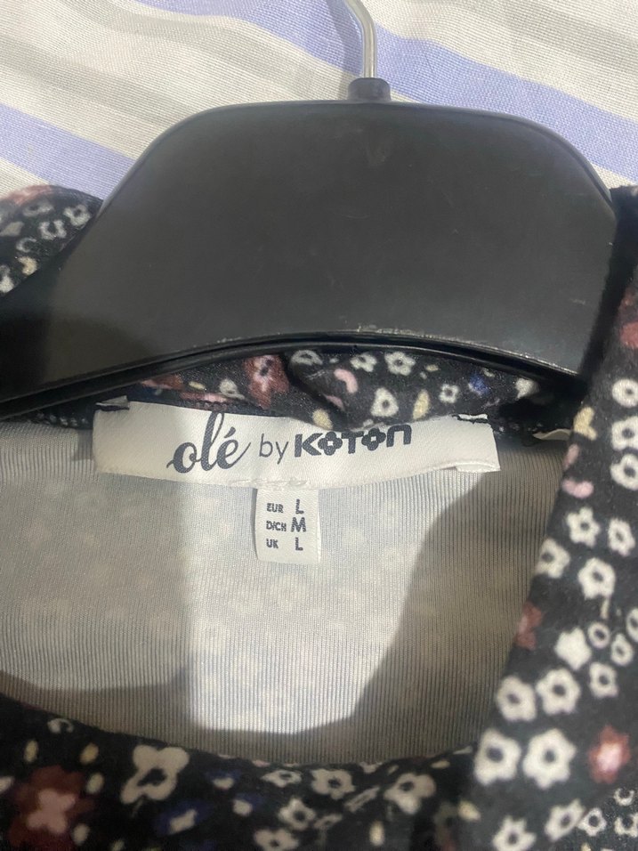 Fırfırlı Midi Lacivert Bohem Elbise - Görsel 3