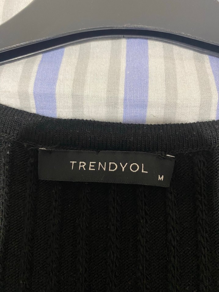 Siyah Kadın Piliseli Triko Elbise - Görsel 3