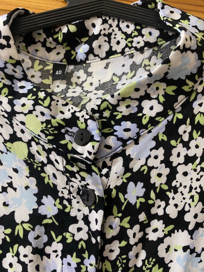 Çiçek Desenli Uzun Kollu Mini Elbise - Görsel 5