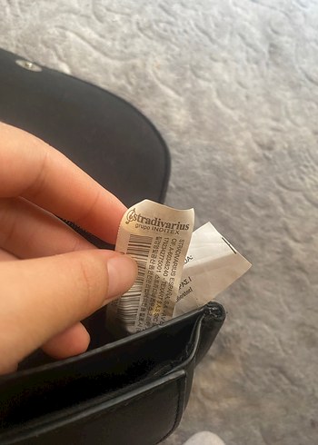 Stradivarius Siyah Süet Tokalı Kadın Çanta - Görsel 5