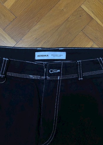 Bershka Siyah Bol Kesim Erkek Denim Pantolon - Görsel 2