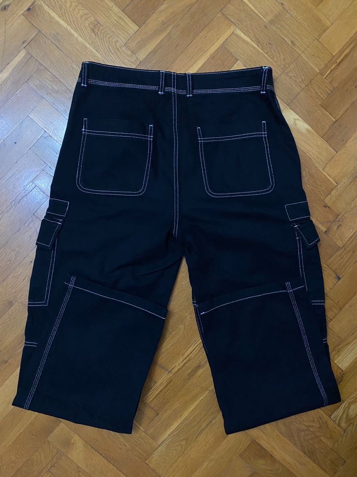 Bershka Siyah Bol Kesim Erkek Denim Pantolon - Görsel 3