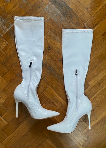 Vaientino Beyaz Çizme - Görsel 3