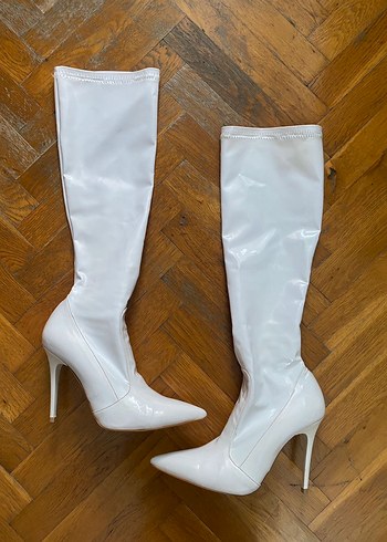 Vaientino Beyaz Çizme - Görsel 2