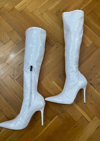 Vaientino Beyaz Çizme - Görsel 8