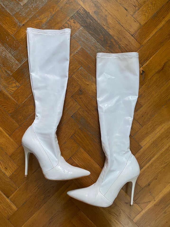 Vaientino Beyaz Çizme - Görsel 2