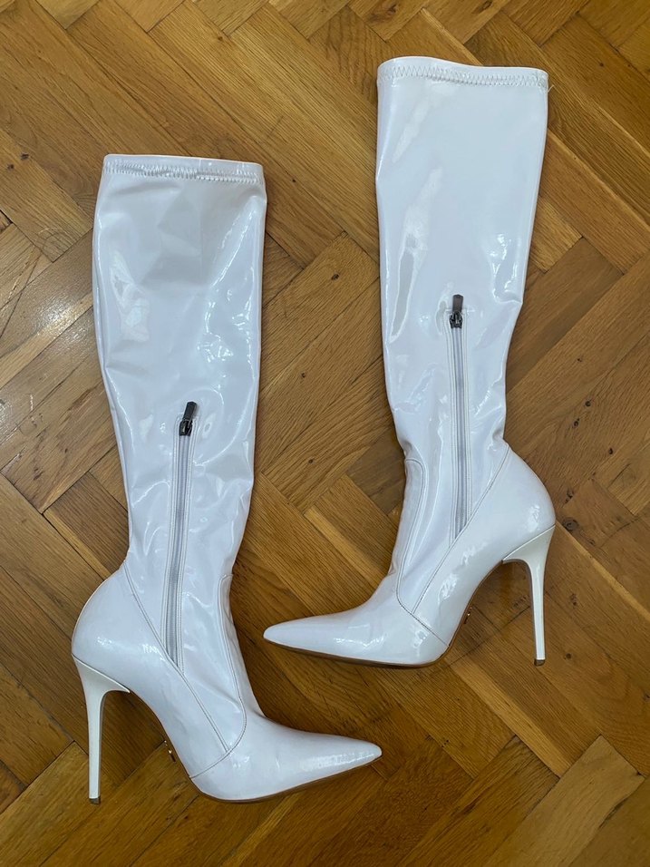 Vaientino Beyaz Çizme - Görsel 5