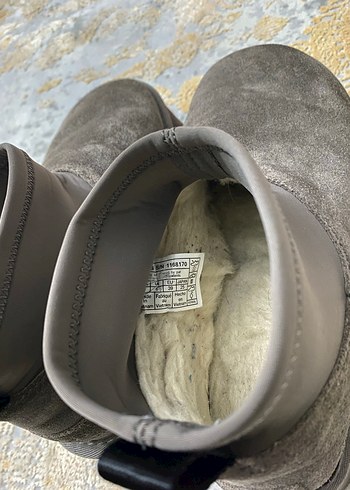 Gri Süet Ugg Kadın Platform Botlar - Görsel 9