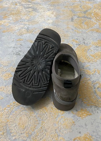 Gri Süet Ugg Kadın Platform Botlar - Görsel 7