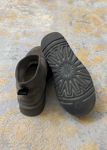 Gri Süet Ugg Kadın Platform Botlar - Görsel 6