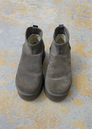 Gri Süet Ugg Kadın Platform Botlar - Görsel 5