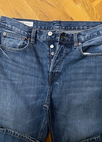 Zara Mavi Straıght Fıt Pantolon - Görsel 4