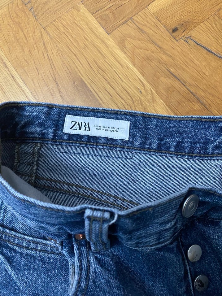 Zara Mavi Straıght Fıt Pantolon - Görsel 5