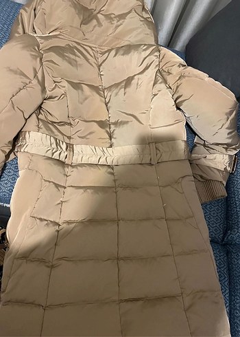 Mango Bej Uzun Şişme Mont - Görsel 5