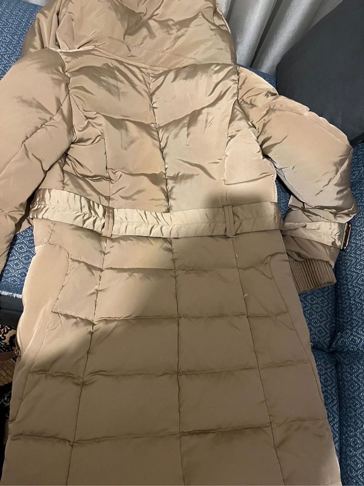 Mango Bej Uzun Şişme Mont - Görsel 5