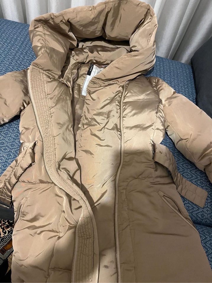 Mango Bej Uzun Şişme Mont - Görsel 2