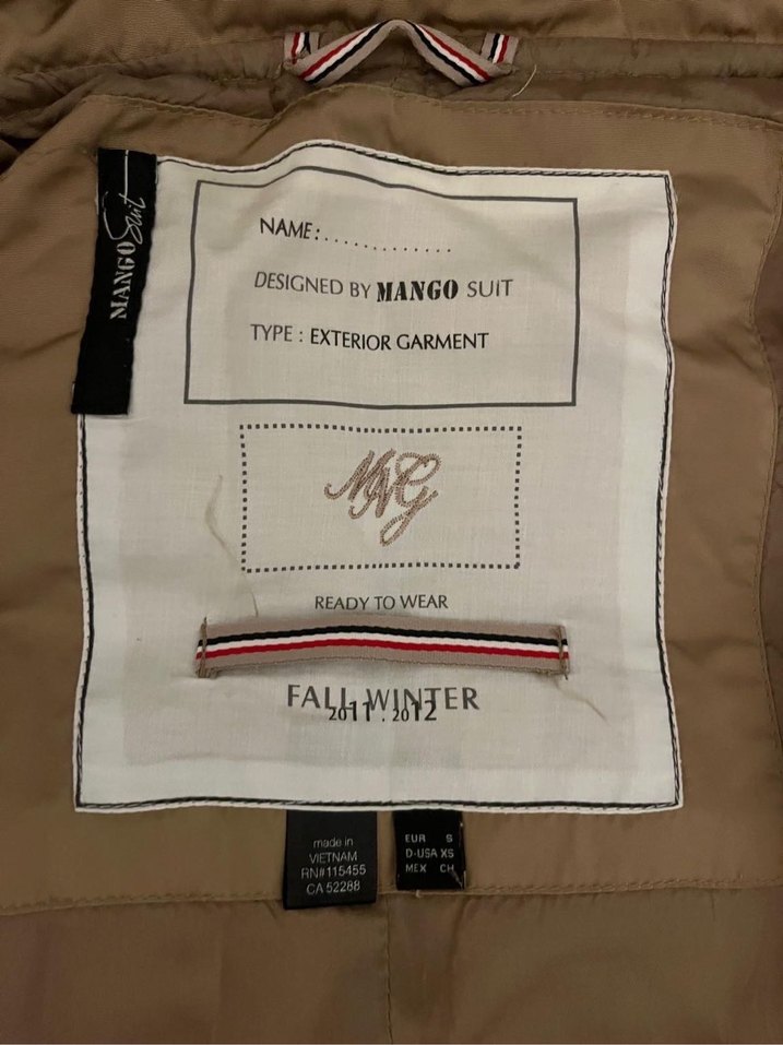 Mango Bej Uzun Şişme Mont - Görsel 3