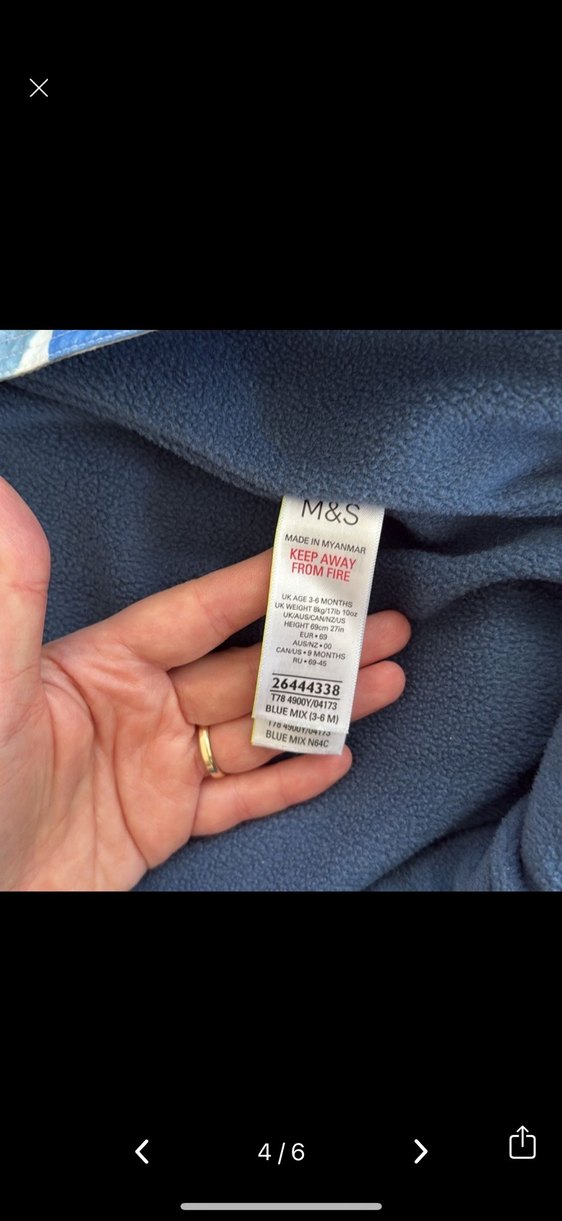 Marks&spencer Mavi Kamuflaj Erkek Bebek astronot tulum - Görsel 4