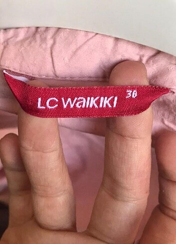 38 Beden pembe Renk İnci detaylı gömlek