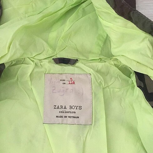 5 Yaş Beden Zara mont