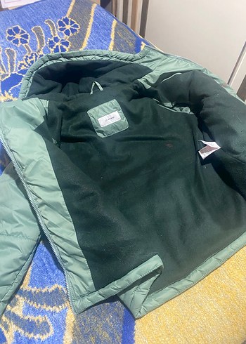 Yeşil Kapüşonlu Kadın Kış Montu - Görsel 4