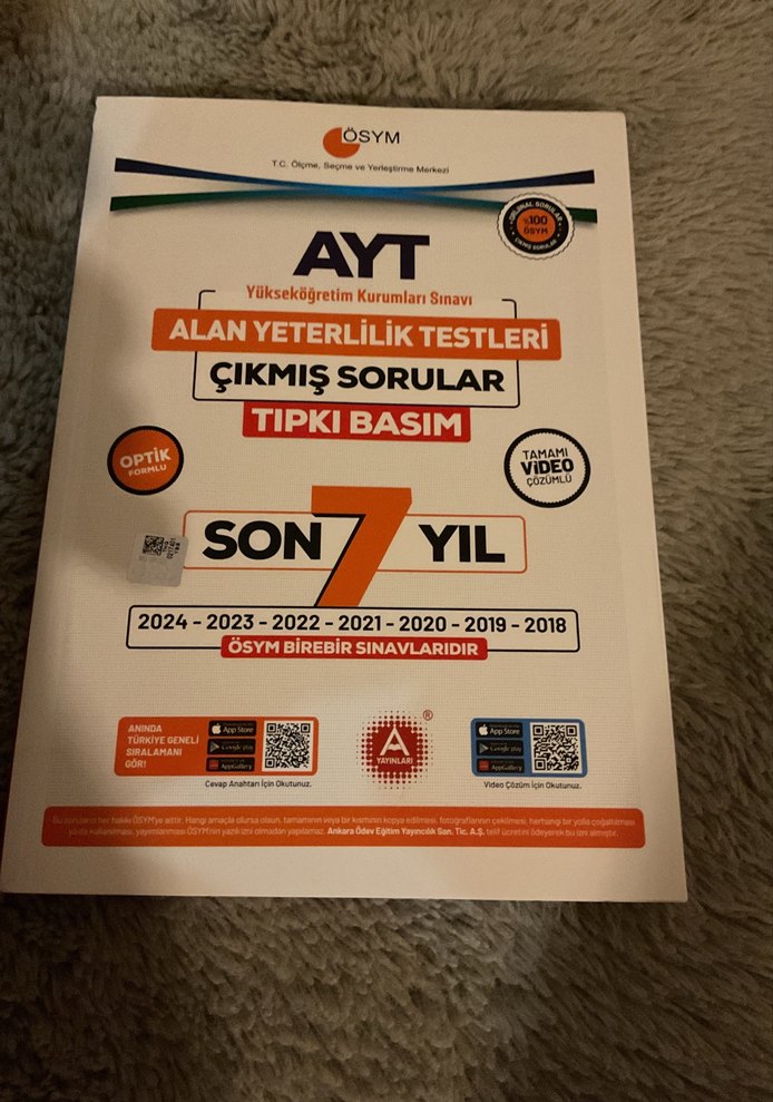 AYT Alan Yeterlilik Testleri Çıkmış Sorular 7 Yıl - Görsel 2