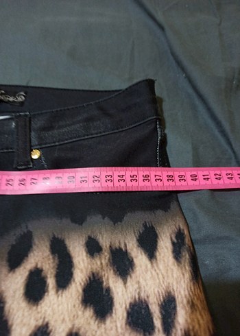 Leopar Desenli Siyah Mini Hamile Eteği - Görsel 6
