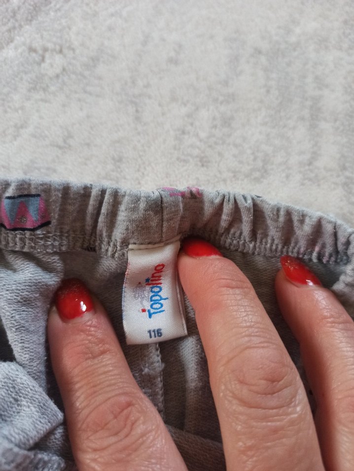 Kız Çocuk Gri Bağcıklı Desenli Tayt - Görsel 3