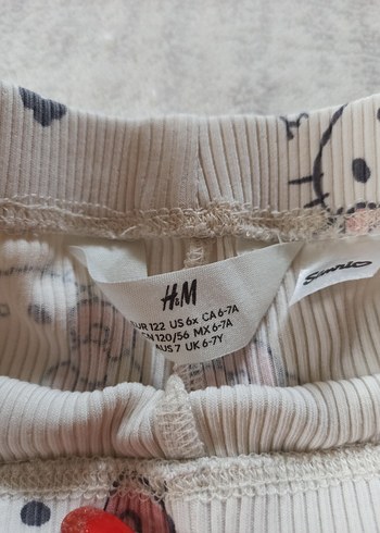 Beyaz Baskılı Kız Tayt Elastik Bel - Görsel 4