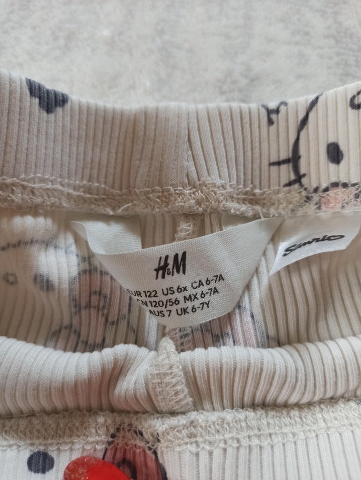 Beyaz Baskılı Kız Tayt Elastik Bel - Görsel 4