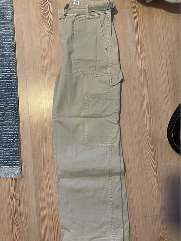 Pull and Bear gri kargo pantolon