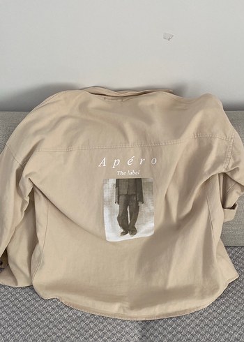 Bej Düğmeli Keten Kadın Gömlek - Görsel 2