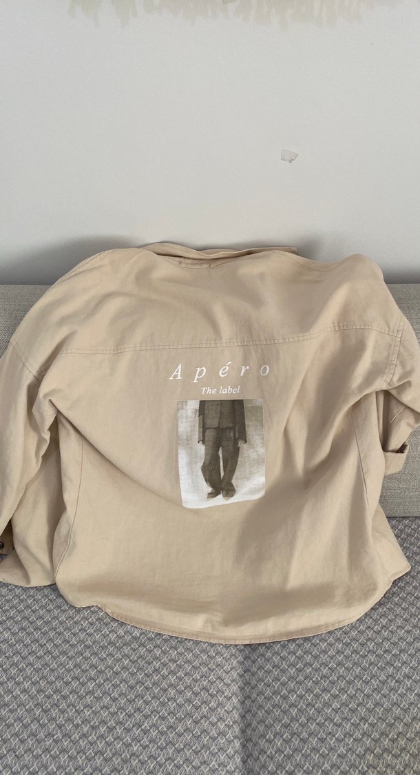 Bej Düğmeli Keten Kadın Gömlek - Görsel 2