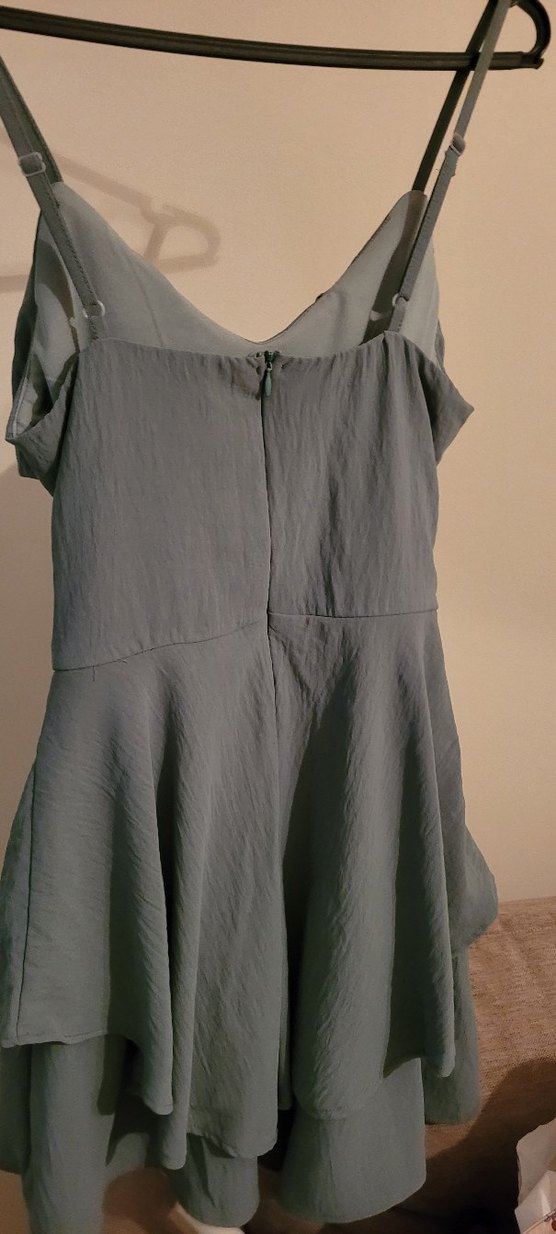 Haki  V Yakalı  Askılı  Salaş Tulum - Görsel 2