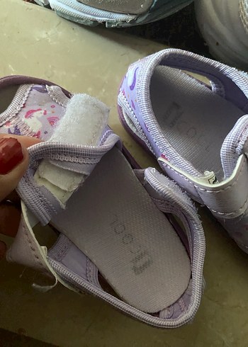 Mor Baskılı Cırt Cırtlı Kız Terlik - Görsel 3