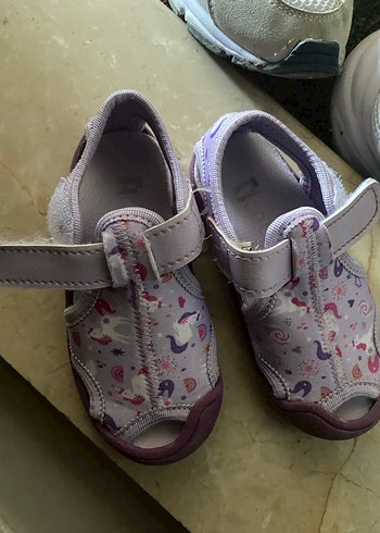 Mor Baskılı Cırt Cırtlı Kız Terlik - Görsel 4