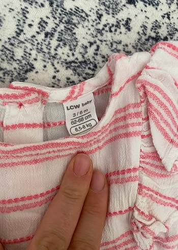 Pembe Fırfırlı Kolsuz Bebek Kız Takımı - Görsel 2