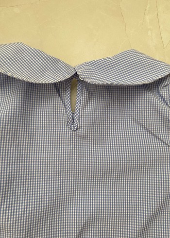 Kız Çocuk Gri Keten Gömlek - Görsel 4