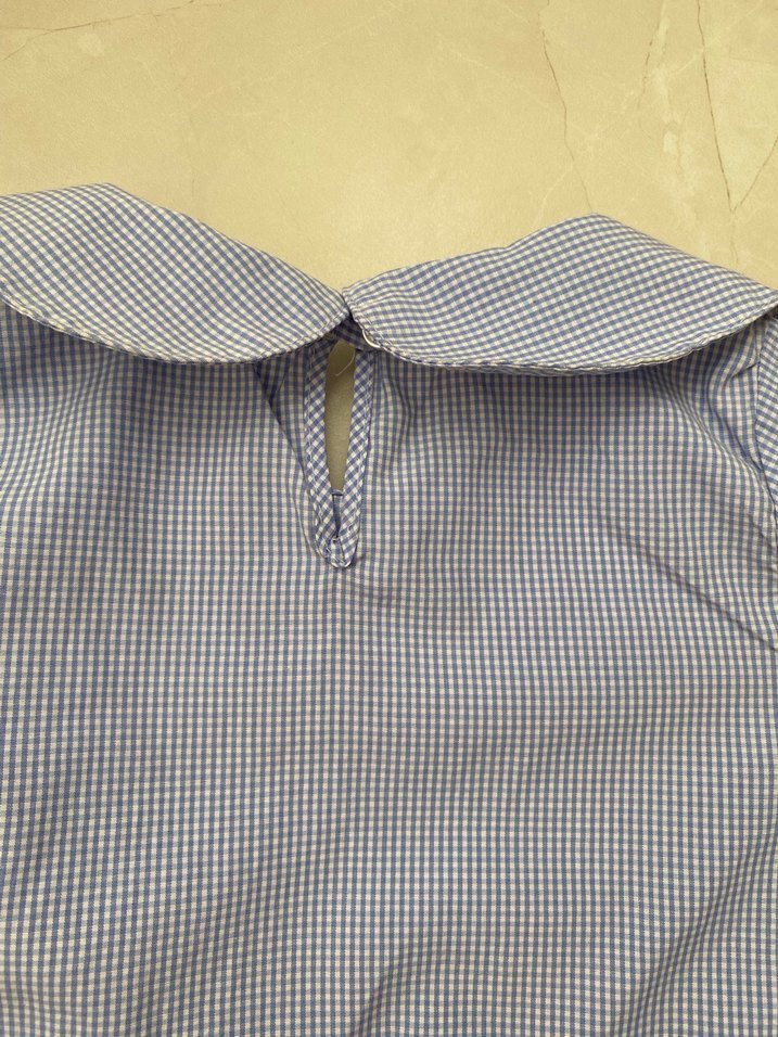 Kız Çocuk Gri Keten Gömlek - Görsel 4