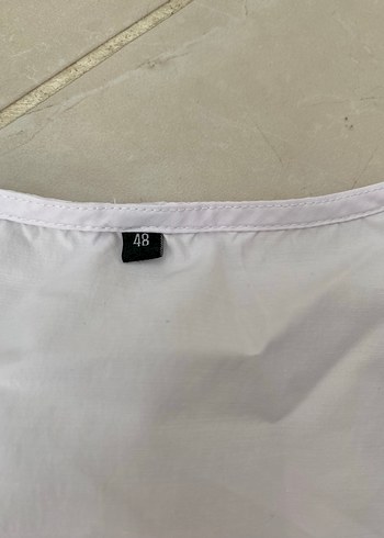 Kadın Keten Mini Beyaz Gömlek - Görsel 4