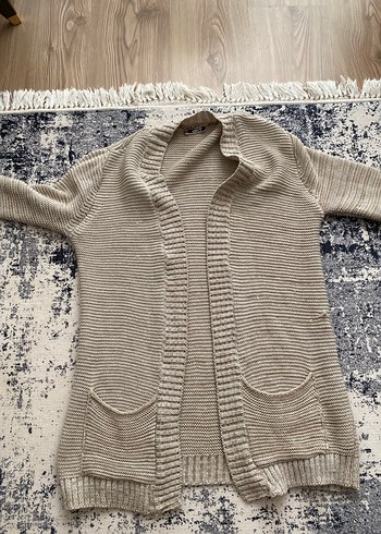 Bej Bohem Tarz Midi Kadın Hırka - Görsel 4