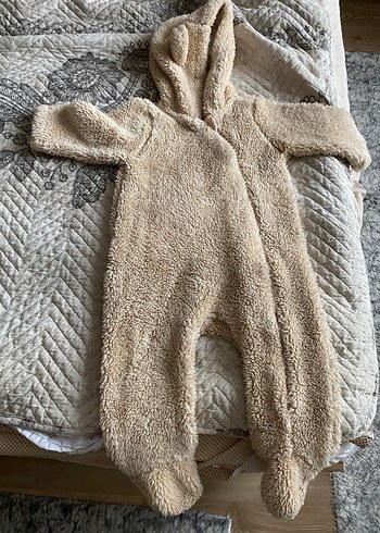 Kahverengi Peluş Bebek Tulumu - Görsel 2