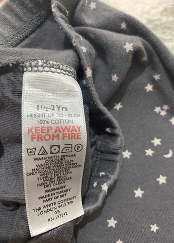 Kız Çocuk Gri Yıldız Desenli Tayt - Görsel 2