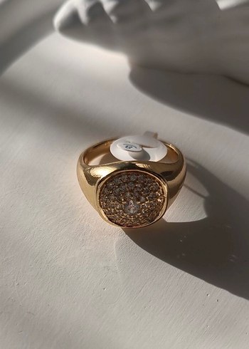 Taşlı Altın Kadın Yüzük  (8 numara) - Görsel 3