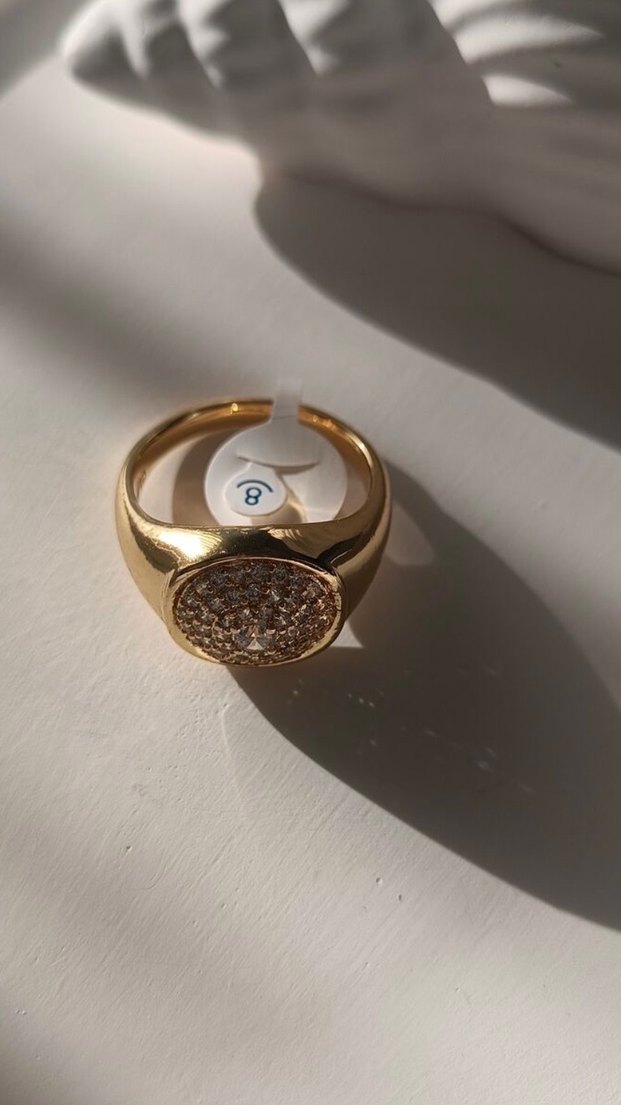 Taşlı Altın Kadın Yüzük  (8 numara) - Görsel 2