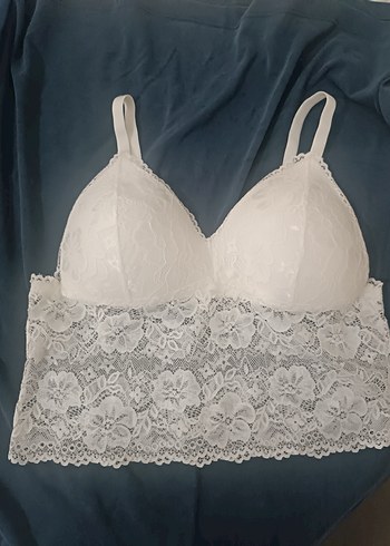 Beyaz Dantel Vintage Bralet