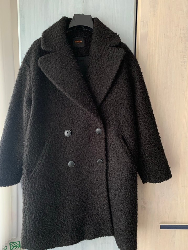 Siyah Çift Düğmeli  Gusto kaban - Görsel 3