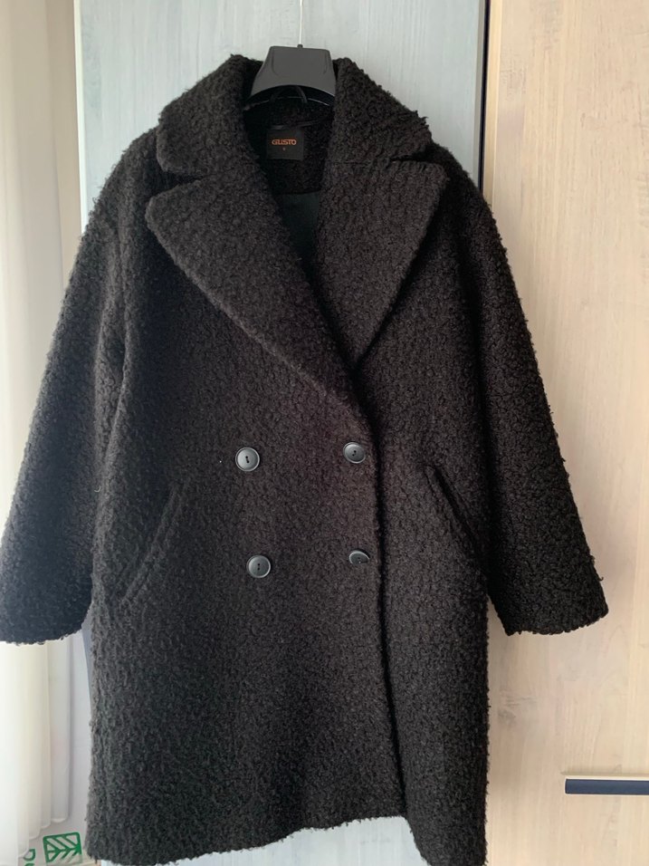 Siyah Çift Düğmeli  Gusto kaban - Görsel 2